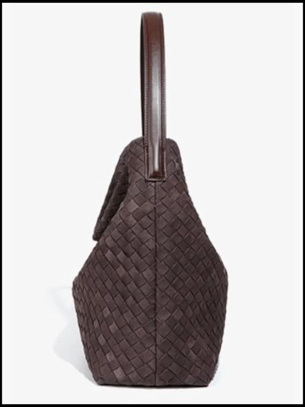 Woven Suede Tote Bag Slouchy Hobo Purse Vintage Satchel Work Travel Shoulder Bag